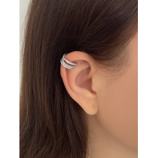 Срібна сережка-кафа (40023) 