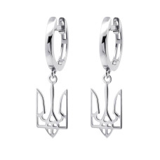 Срібні сережки Тризуб (40024)