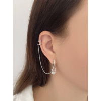 Срібна сережка Тризуб з кафою (40024.2) Рекомендації для вас - 2