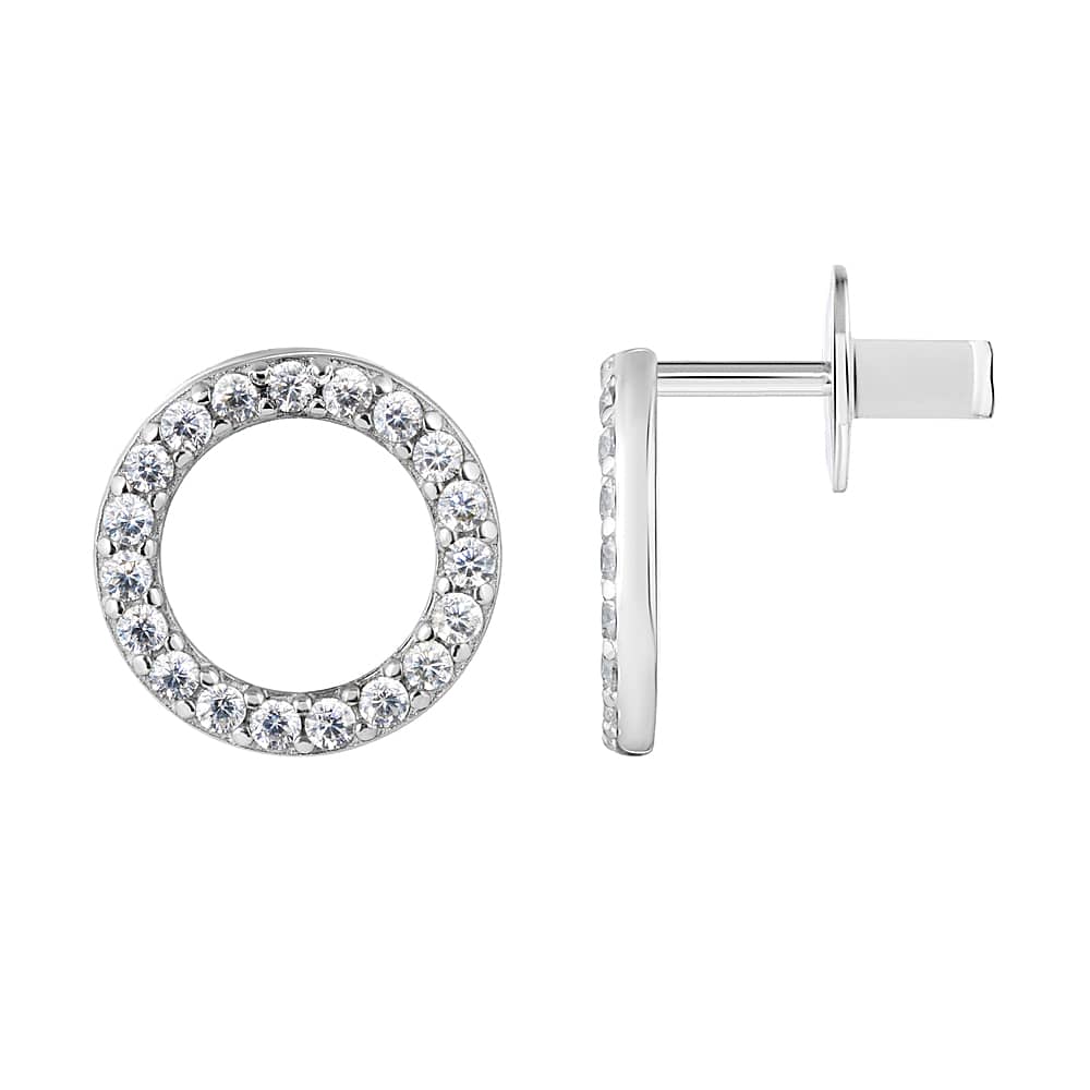 Срібні сережки-гвоздики (40029) - 1