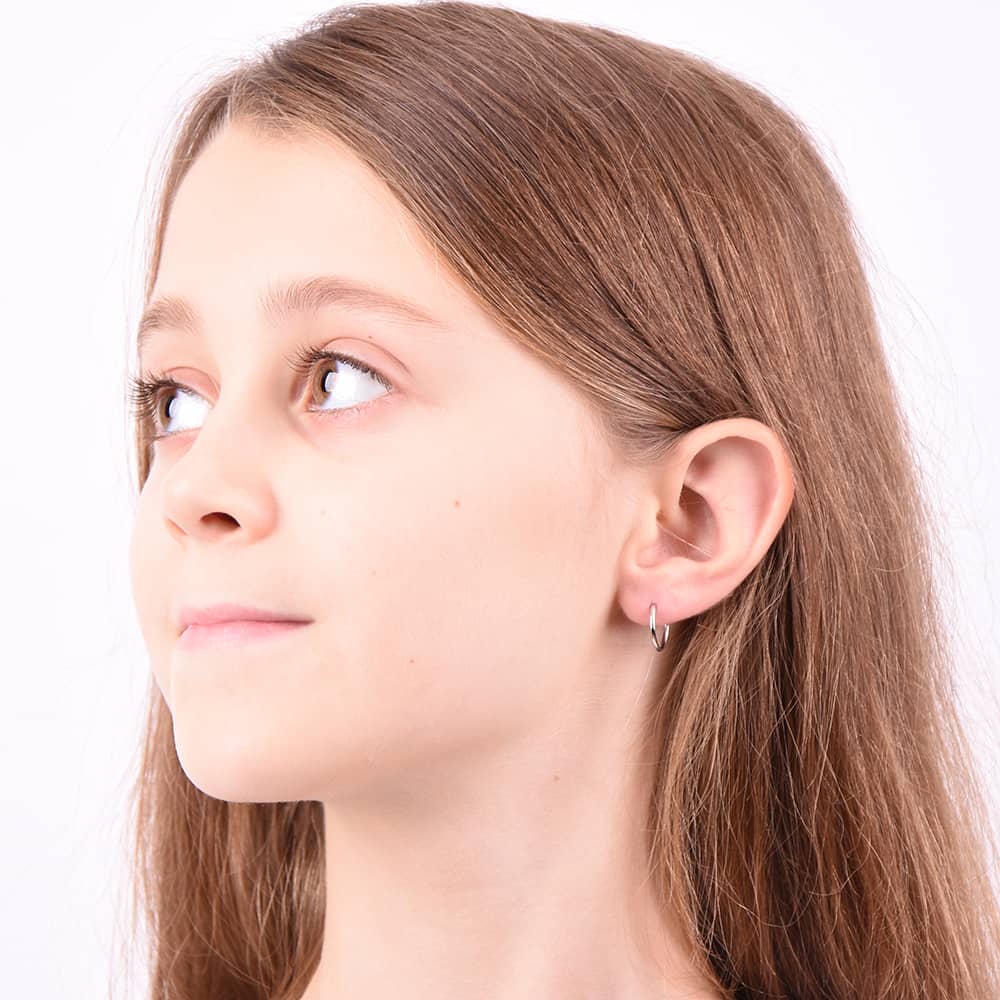 Срібні сережки конго 10 мм (40030) - 4