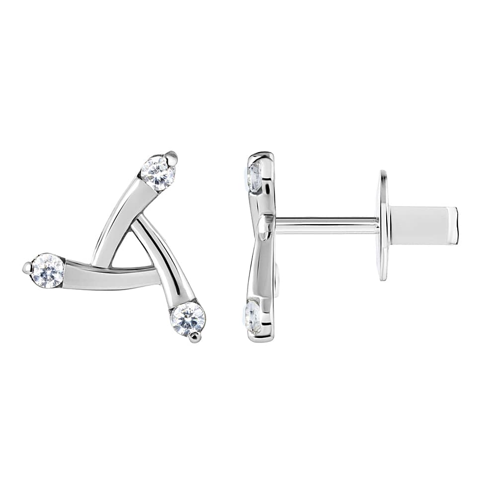 Срібні сережки-гвоздики (40035) - 1