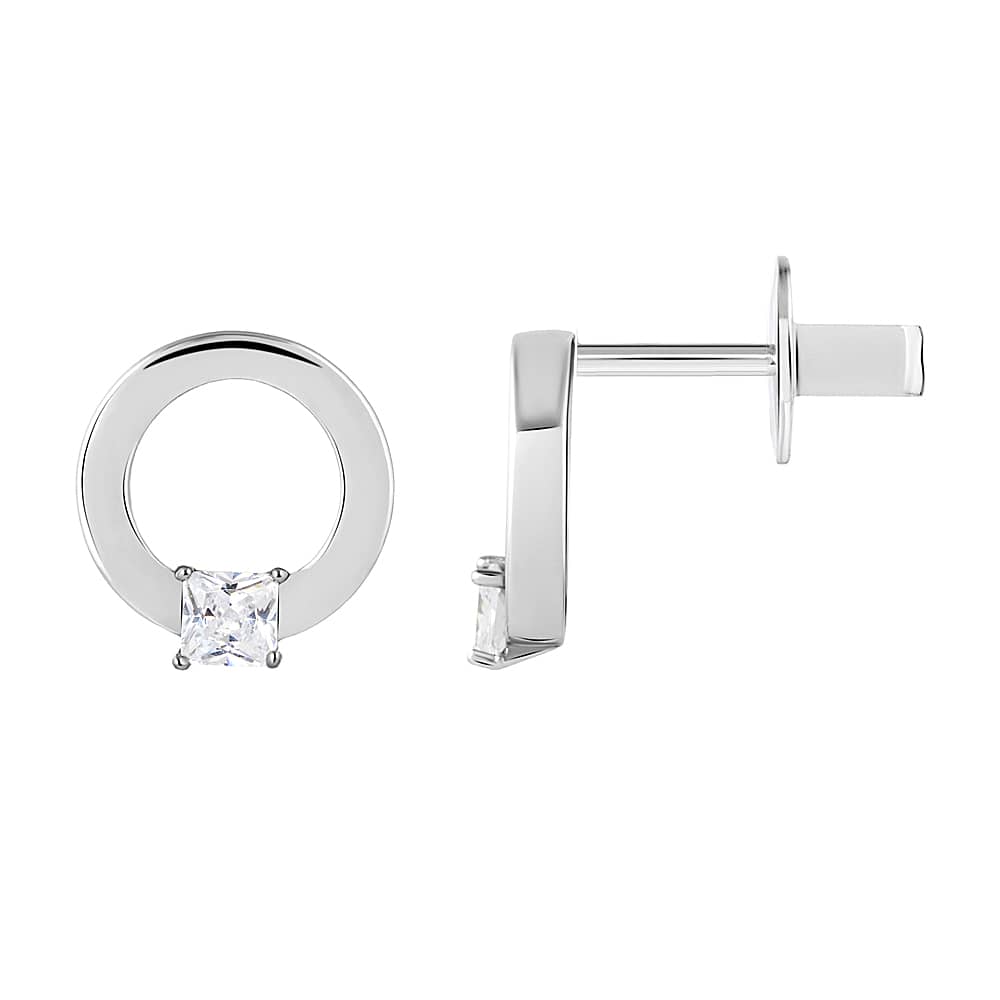 Срібні сережки-гвоздики (40037) - 1