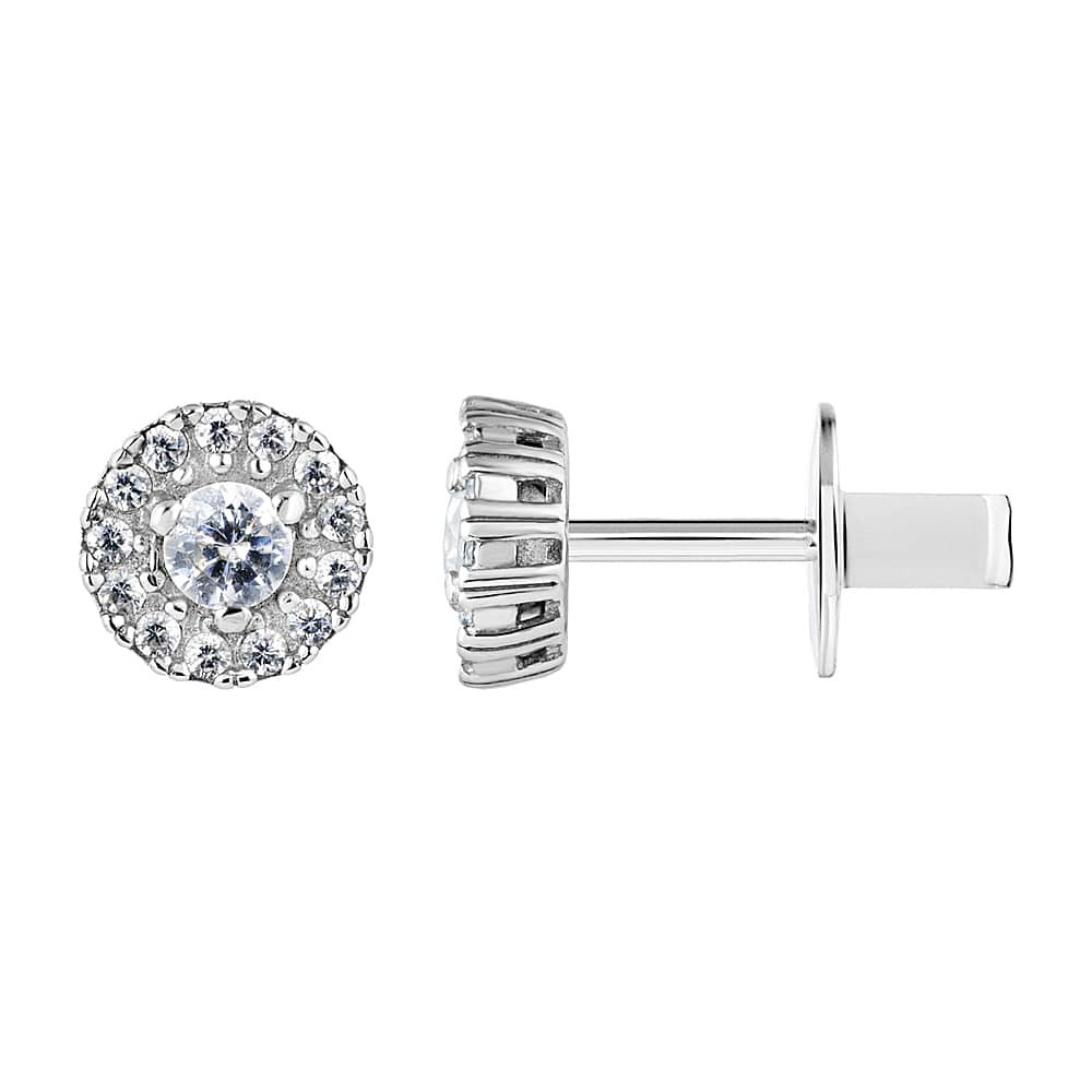 Срібні сережки-гвоздики (40038) - 1