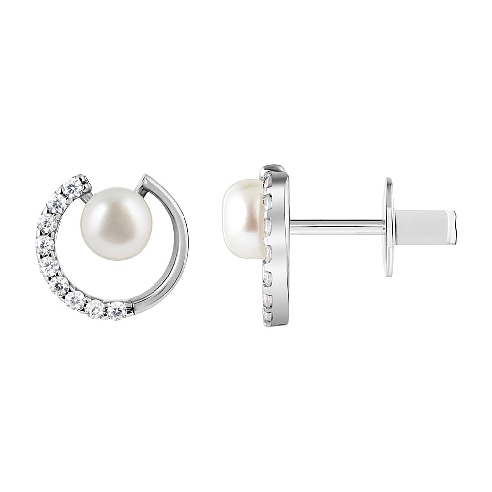 Срібні сережки-гвоздики (40041) - 1