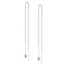 Срібні сережки-протяжки (40043)