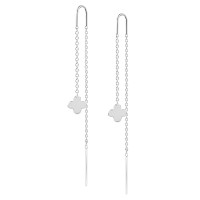 Срібні сережки-протяжки Конюшина (40047) Нещодавно переглянуті