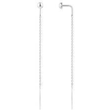 Срібні сережки-протяжки (40049)