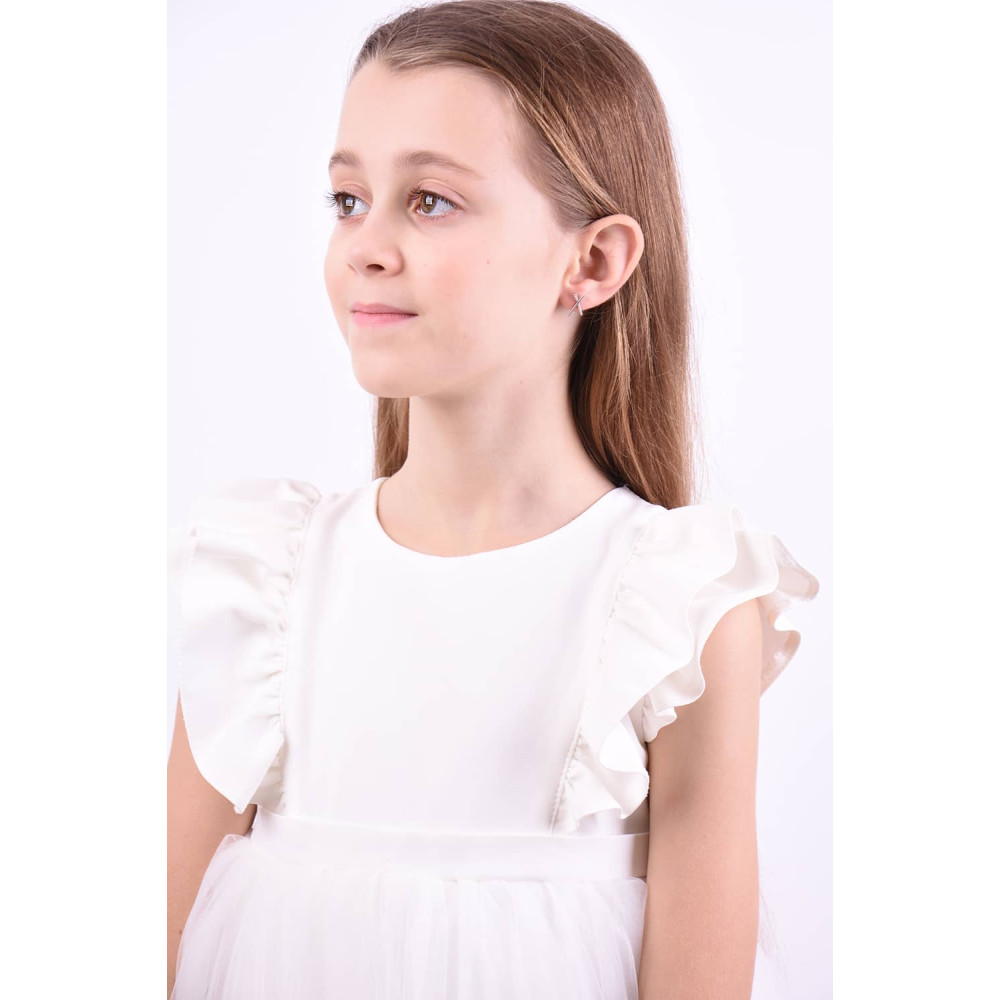 Срібні сережки-гвоздики (40051) - 4