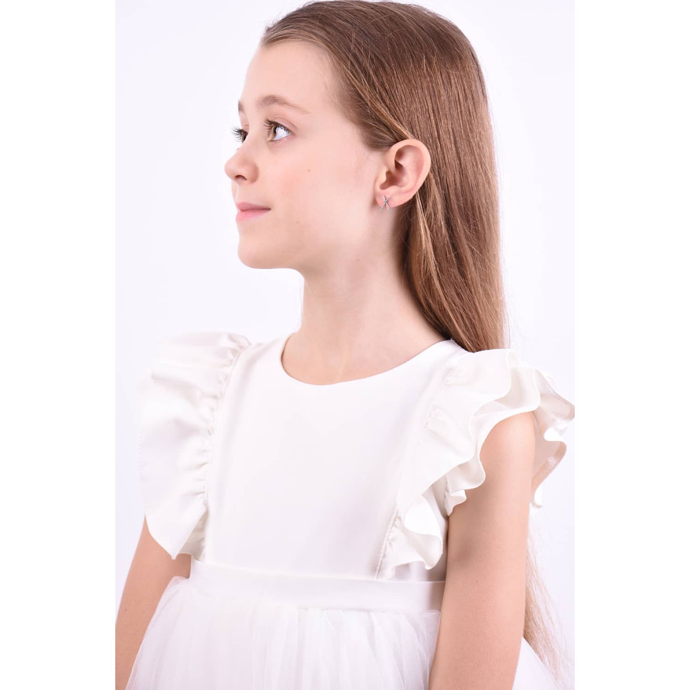 Срібні сережки-гвоздики (40051) - 5