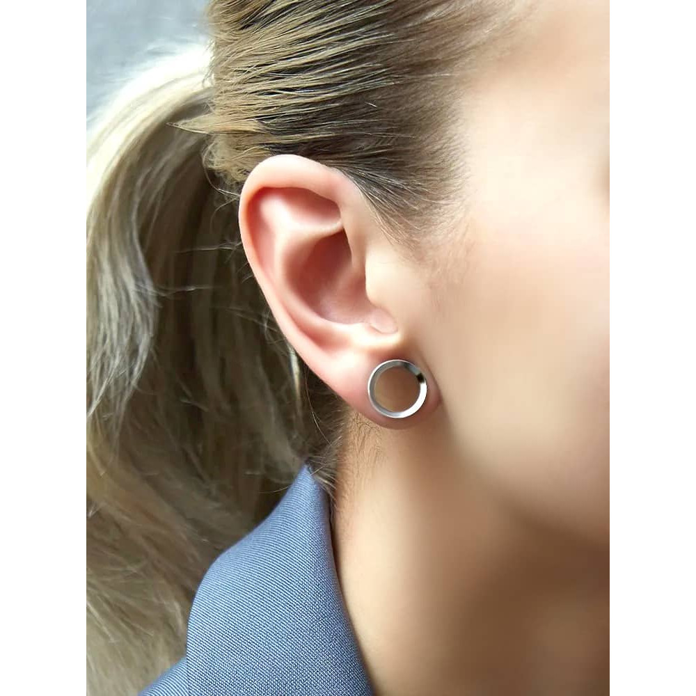 Срібний пірсинг вуха Тунелі (40055шт) - 2