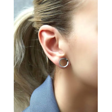 Срібний пірсинг вуха Тунелі (40055шт) - 2