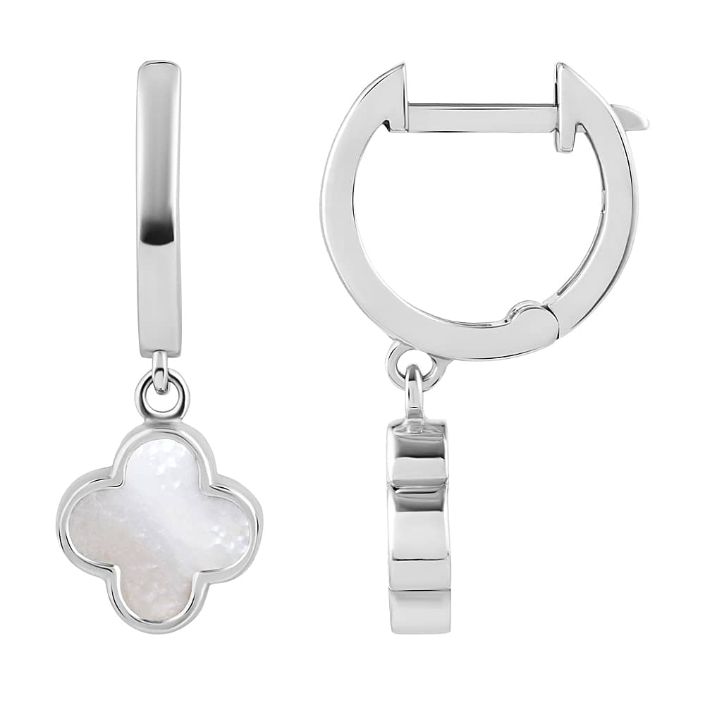 Срібні сережки Конюшина з перламутром (40056.2) - 1