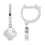 Срібні сережки Конюшина з перламутром (40056.2) - комплект