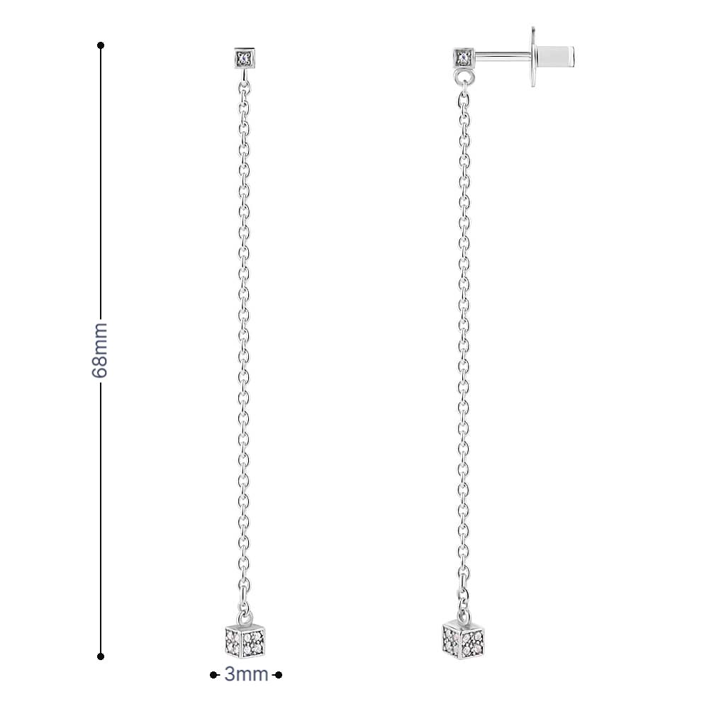 Срібні сережки-гвоздики (40057) - 5