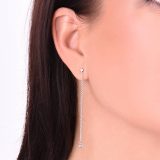 Срібні сережки-гвоздики (40057) - 2