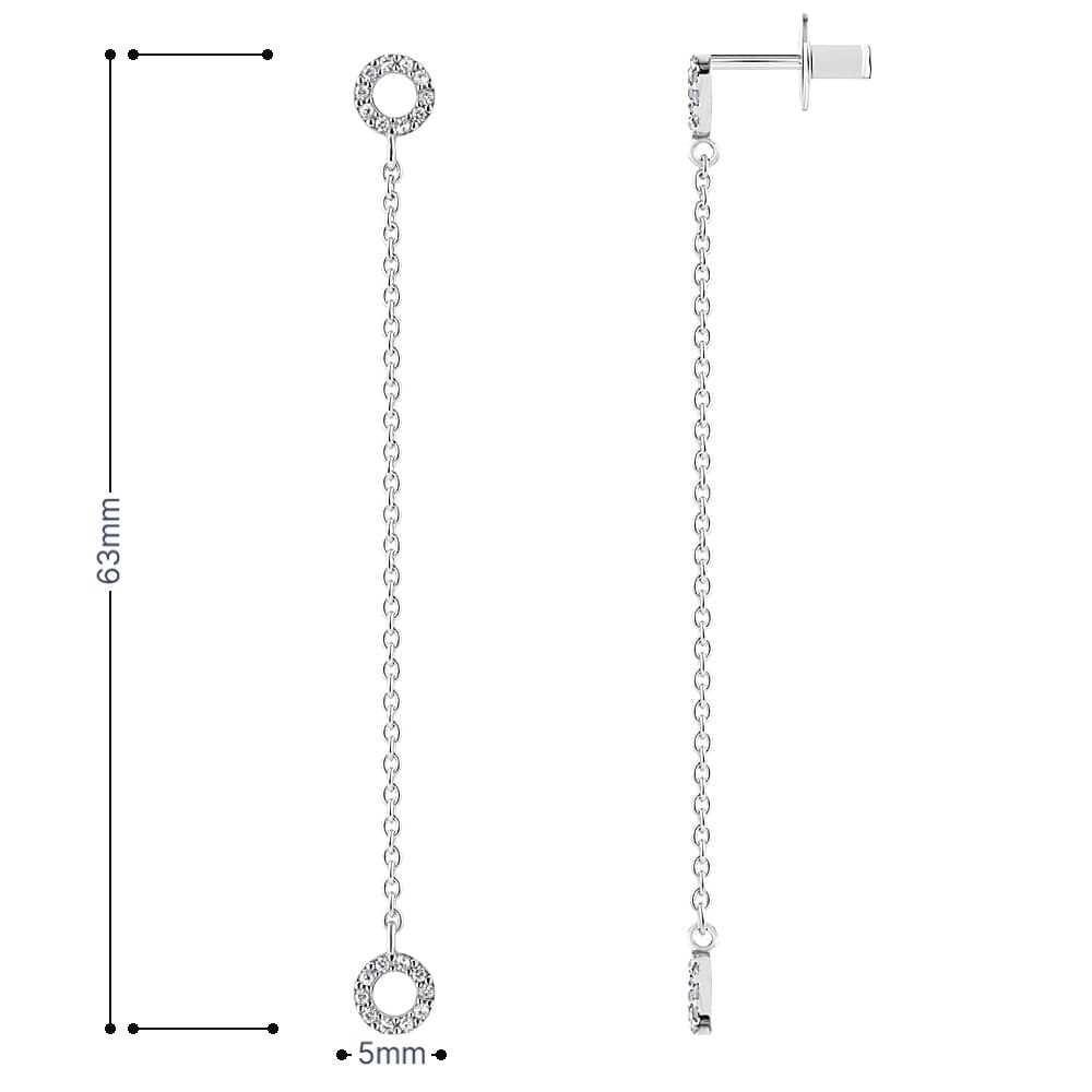 Срібні сережки-гвоздики (40060) - 4
