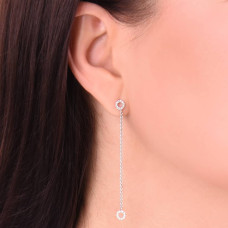 Срібні сережки-гвоздики (40060) - 2