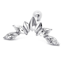 Срібна сережка для хеліксу (40067) Рекомендації для вас