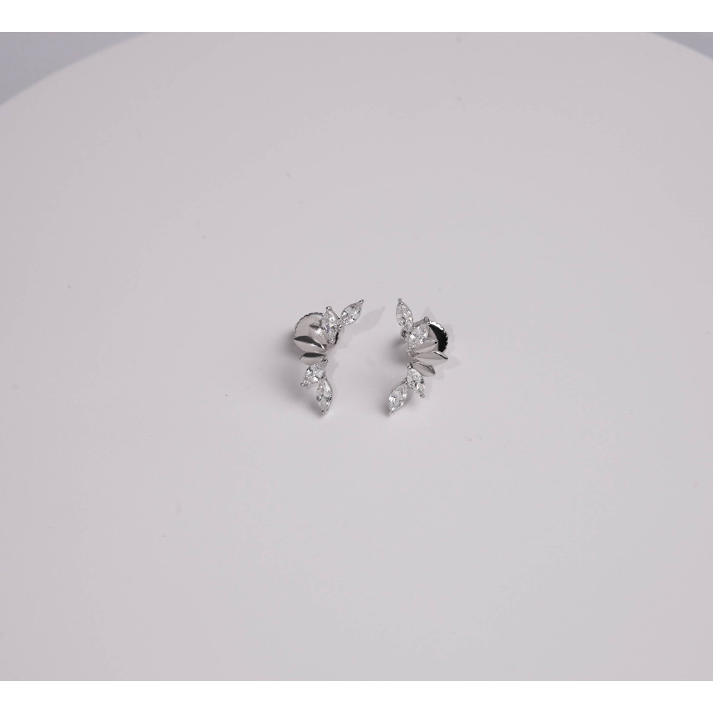 Срібні сережки-гвоздики Crystal Crown (40067.1) - 5