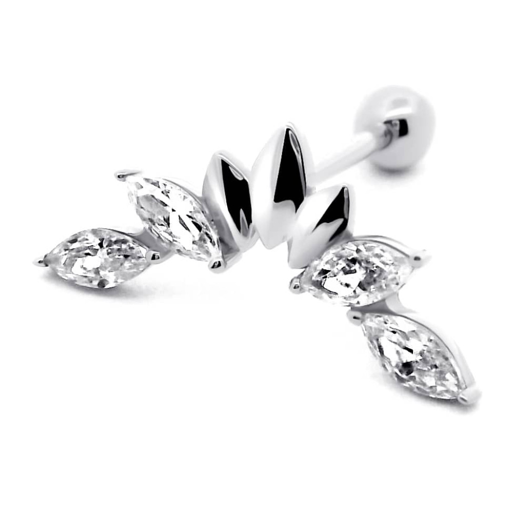 Срібна сережка для хеліксу (40067) - 3