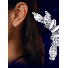 Срібна сережка для хеліксу (40067) - 2