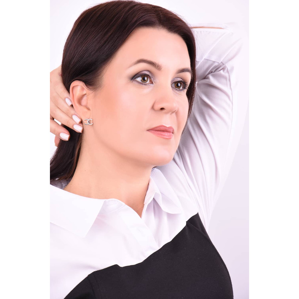 Срібні сережки-гвоздики (40071) - 2