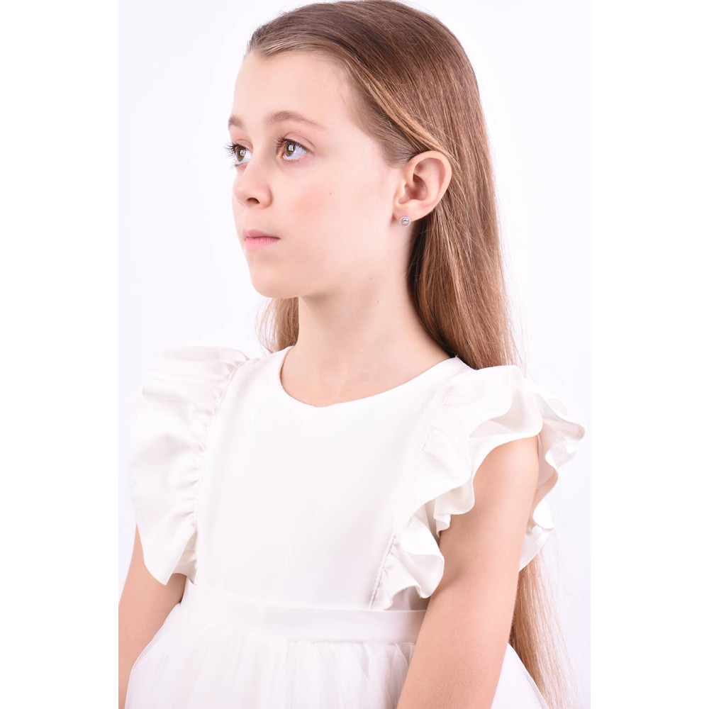 Срібні сережки-гвоздики (40073) - 4