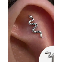 Срібна сережка для хеліксу Змія (40075) Рекомендації для вас - 2
