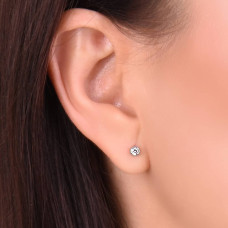 Срібні сережки-гвоздики (40076) - 2