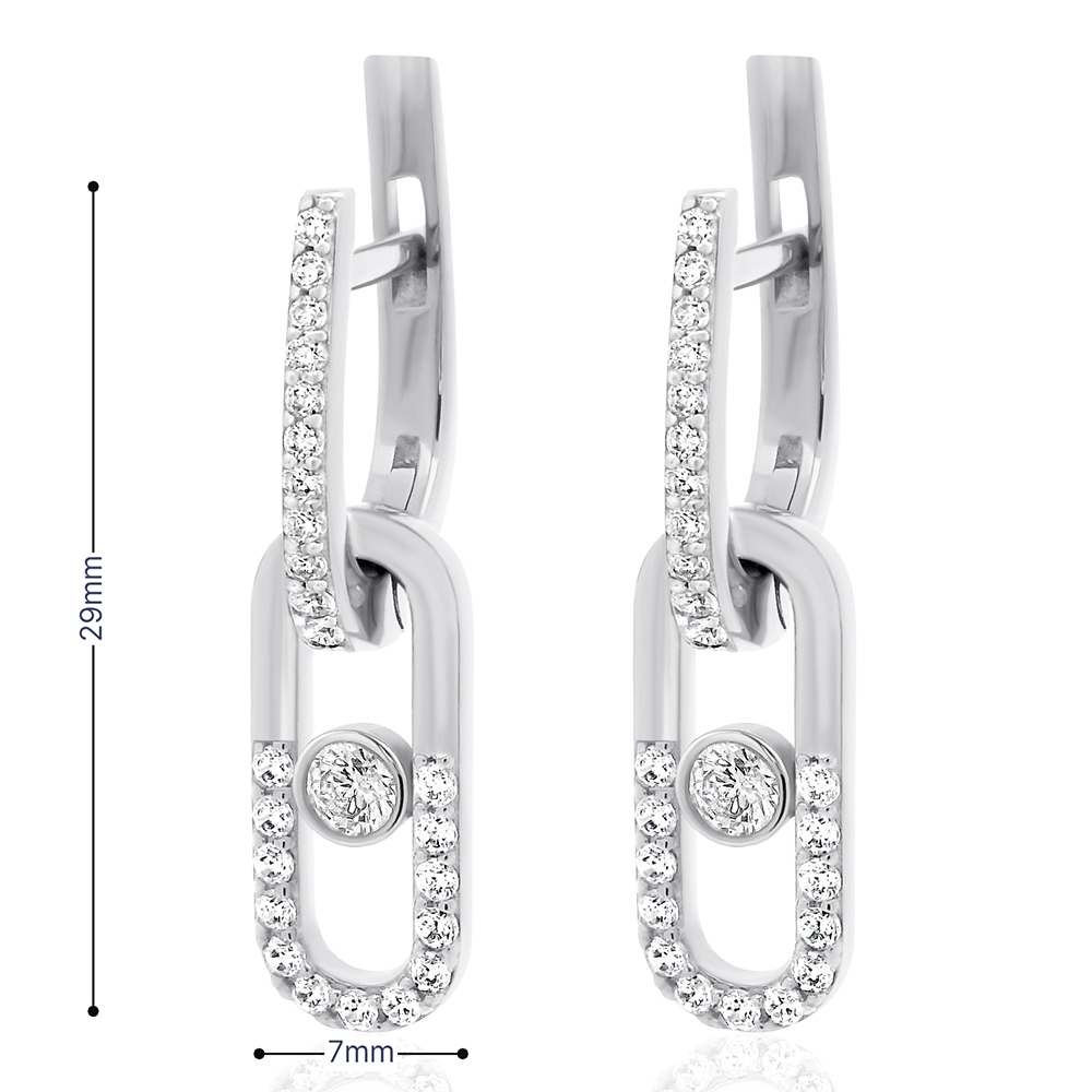 Срібні сережки (40078) - 7