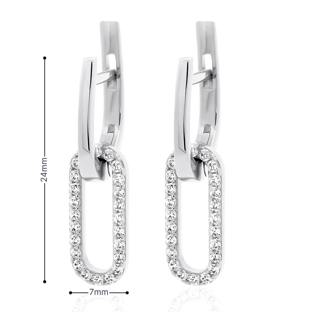 Срібні сережки (40079) - 6