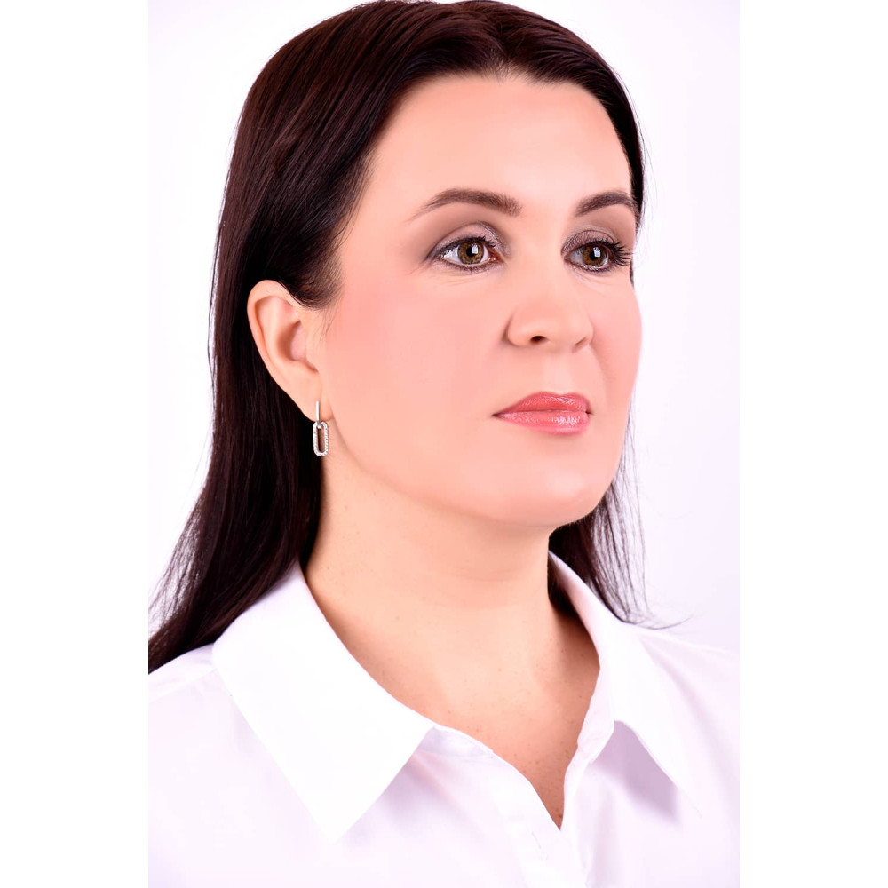 Срібні сережки (40079) - 4