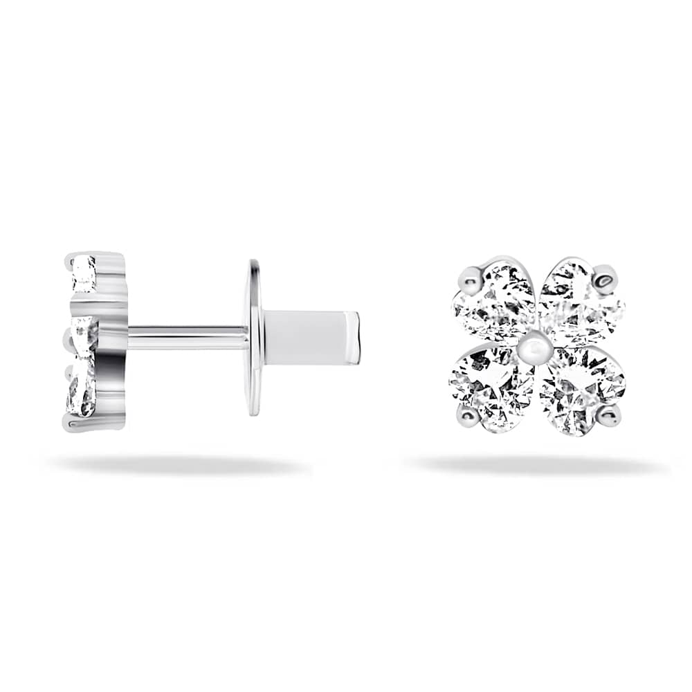 Срібні сережки-гвоздики (40080) - 5