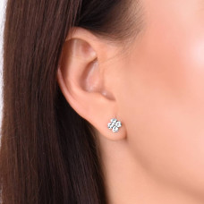 Срібні сережки-гвоздики (40080) - 2