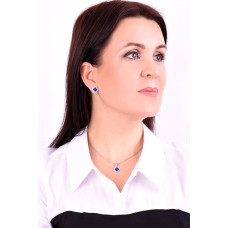 Срібний кулон Конюшина з лазуритом (7374.3) - 2