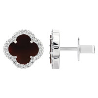 Срібні сережки Конюшина з червоним агатом (40082.4) Рекомендації для вас