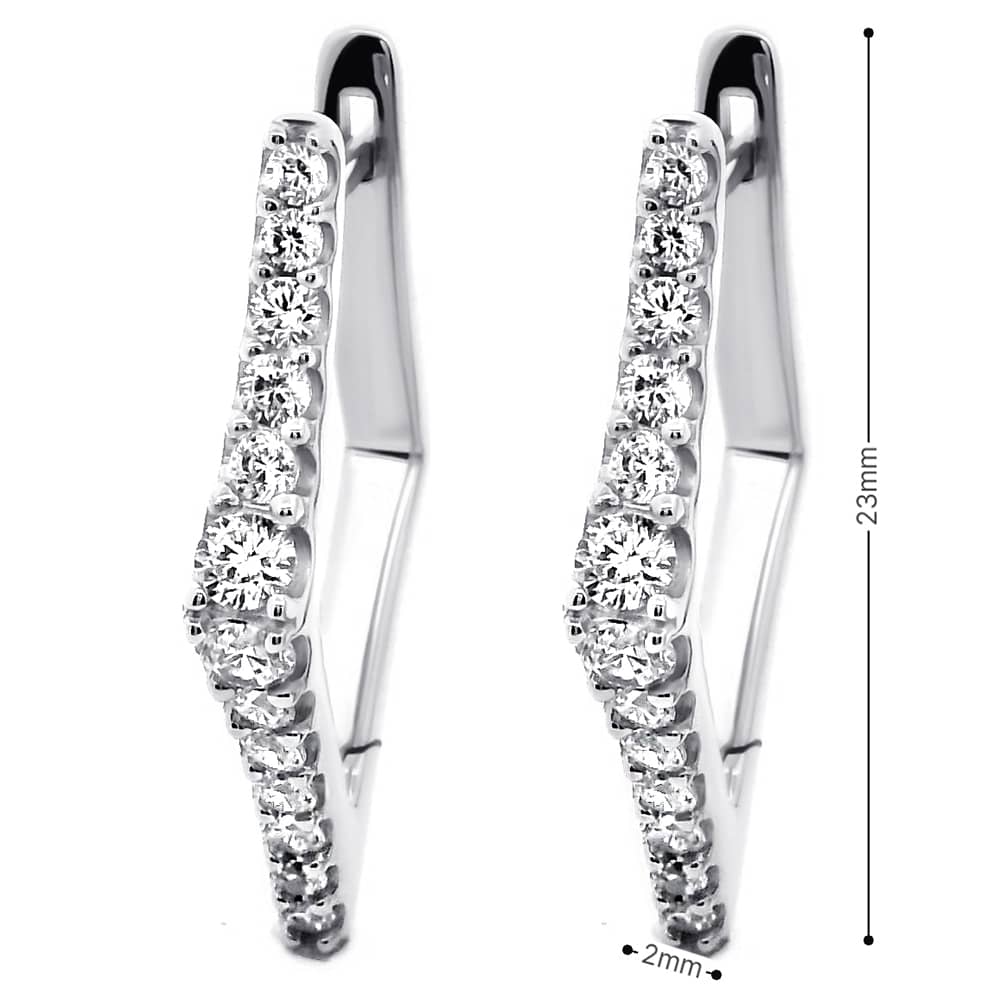 Срібні сережки (40089) - 6