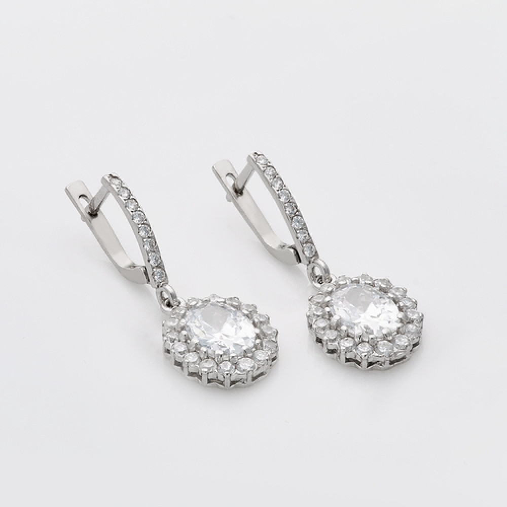 Срібні сережки Вишуканість (4716) - 1