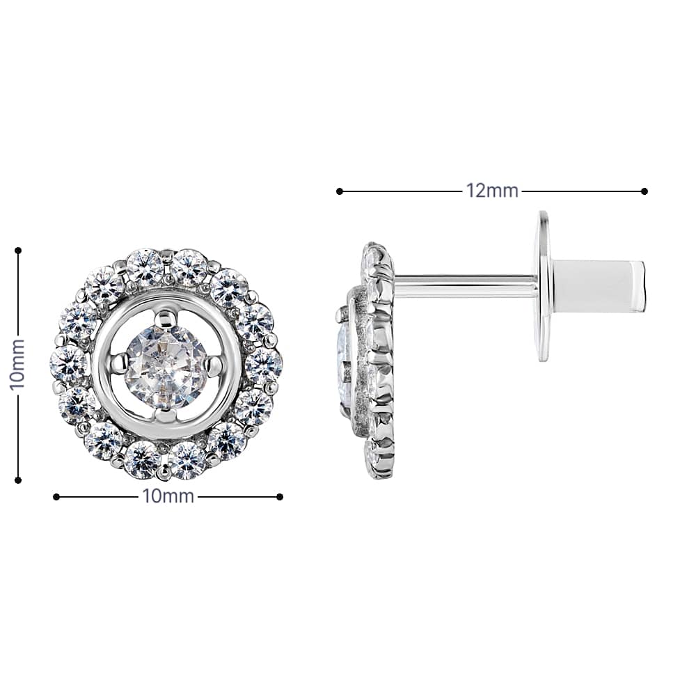 Срібні сережки-гвоздики (4721) - 5