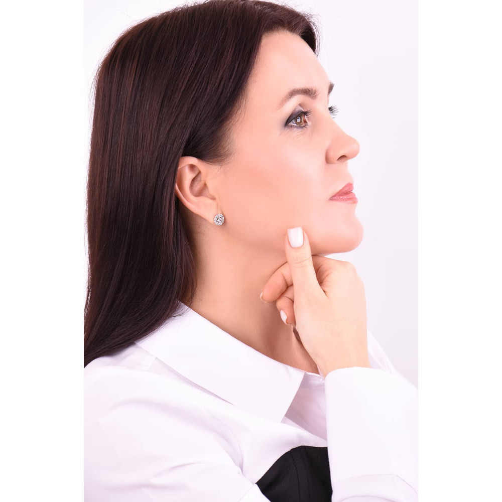 Срібні сережки-гвоздики (4721) - 4