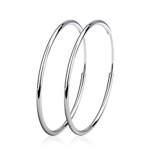 Срібні сережки конго 60 мм (4926)