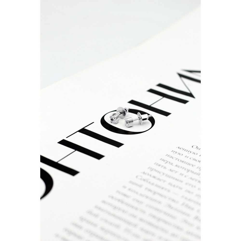 Срібні сережки-гвоздики (4795) - 2