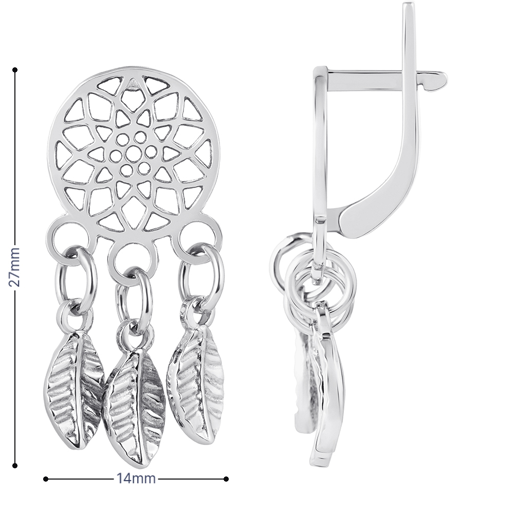 Срібні сережки Ловець снів (4798.1) - 5