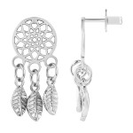 Срібні сережки-гвоздики Ловець снів (4798) - комплект