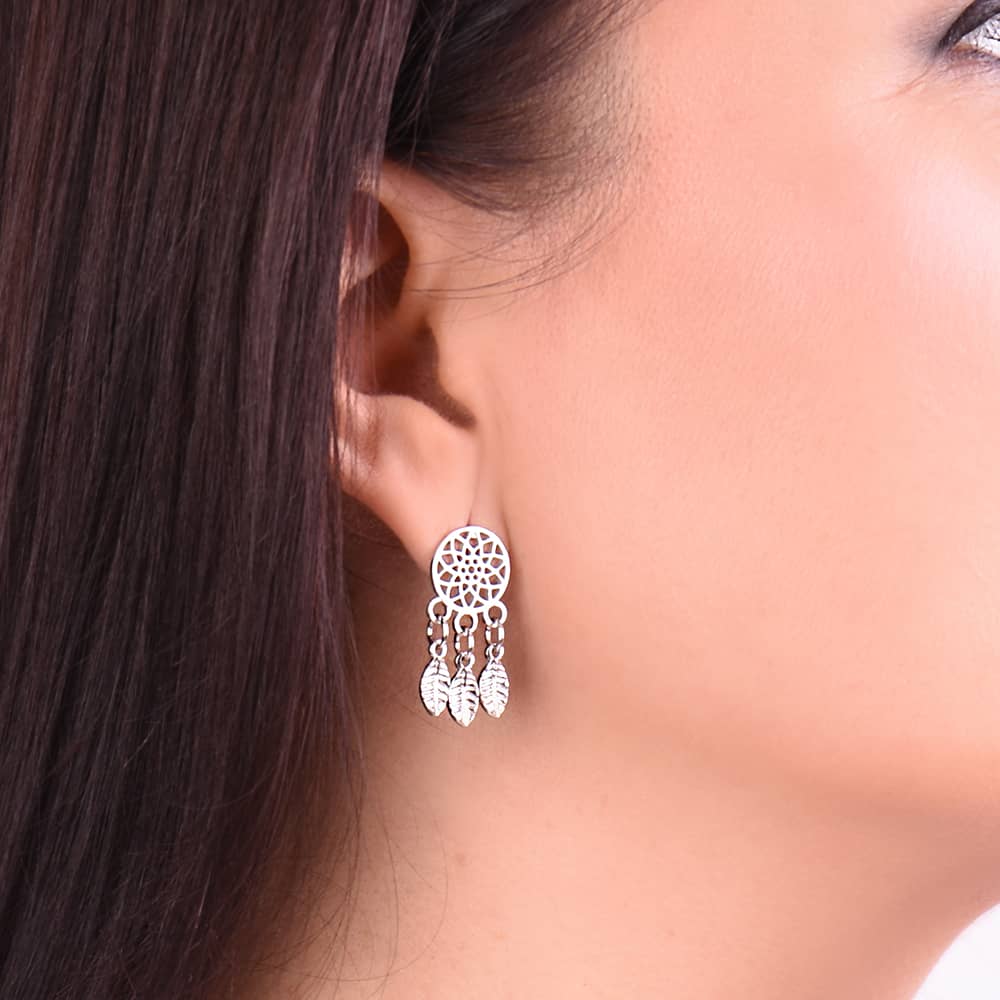 Срібні сережки Ловець снів (4798.1) - 2