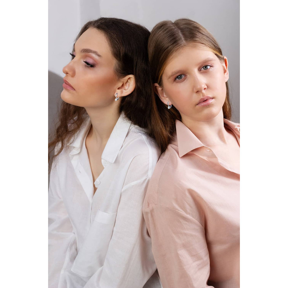 Срібні сережки Корона (4800) - 2