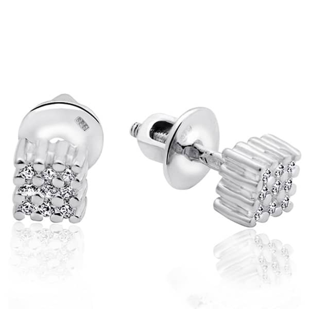 Срібні сережки-гвоздики (4801) - 1