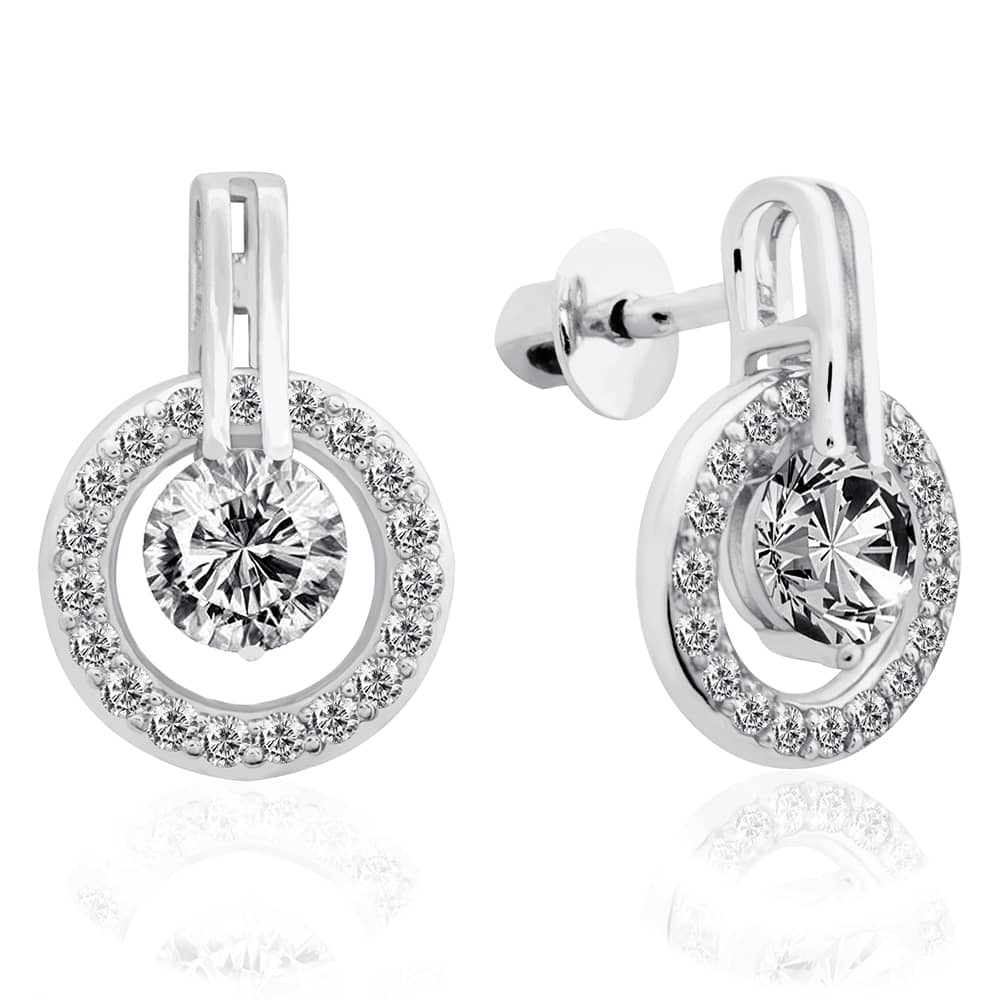 Срібні сережки-гвоздики (4821) - 1