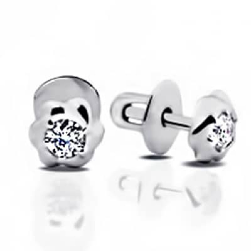 Срібні сережки-гвоздики (4829) - 1